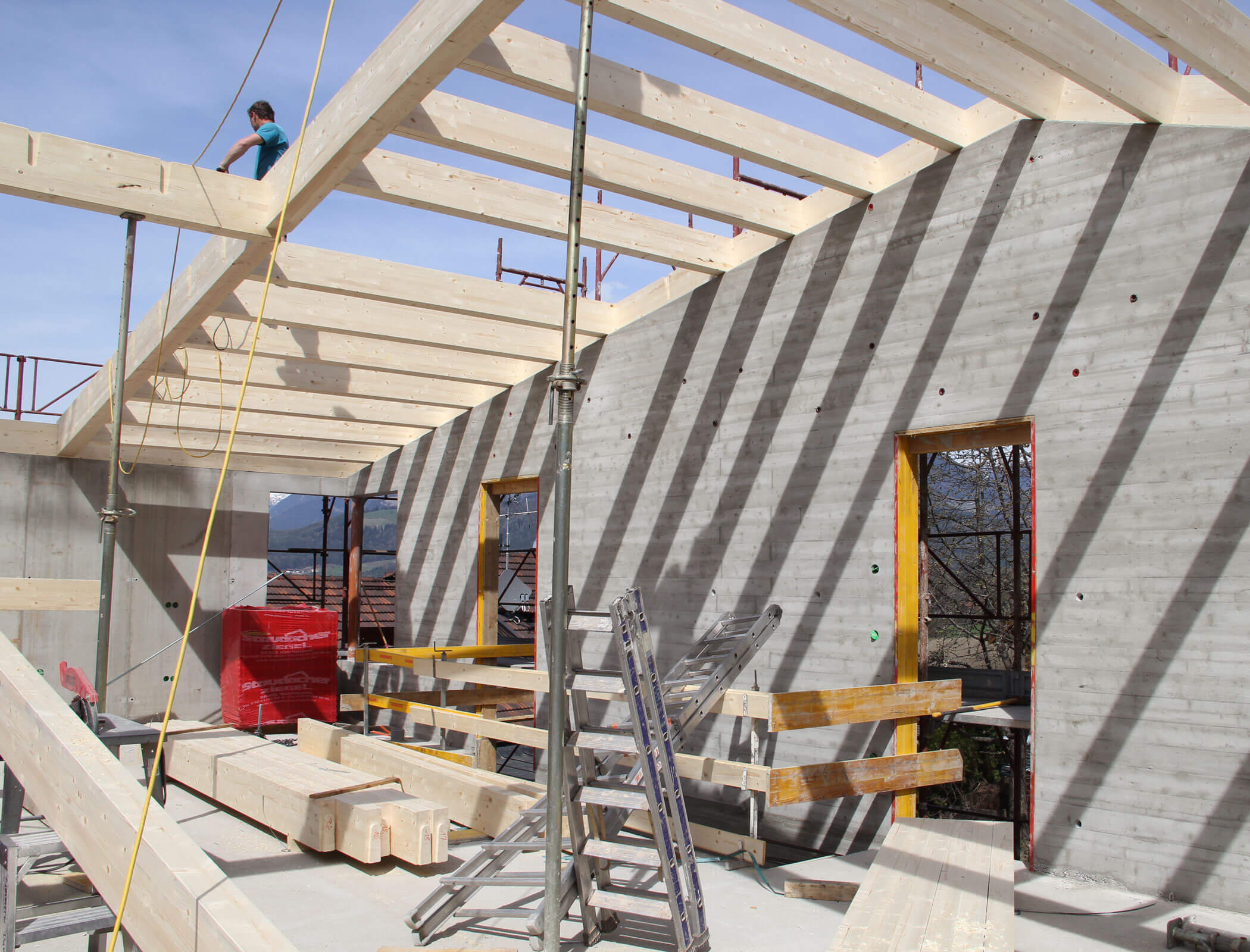 Attico in fase di costruzione